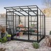 Vitavia Gewächshaus "Freya 5900", schwarz, 5,9 m²,3 mm ESG, 6 mm HKP Bild 4