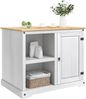 vidaXL Küchentrolley 2 pcs Weiß und Honigwachs 112 x 77 x 91,5 cm 3425383 Bild 2
