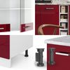 Singleküche R-Line Rot Hochglanz/Weiß 160 cm ohne Arbeitsplatte Vicco Bild 5