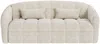 Vente-unique - RETUNA Sofa SamtStoff Beige - B 208 cm105 cm x H 90 cm x L 220 cm Bild 2