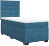 vidaXL Boxspringbett mit Matratze Blau 90x200 cm Samt 3290814 Bild 2