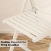 KHG 2er Set Klappstühle Holzstuhl Buche Cremeweiß, Esszimmerstuhl klappbar platzsparend, Balkonstuhl Massivholz lackiert, 45 x 79 x 50 cm Besucherstuhl, Gästestuhl Bild 4
