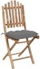vidaXL Klappbare Gartenstühle 2 Stk. mit Kissen Bambus 3064003 Bild 3