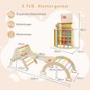 4 in 1 Kletterdreieck mit Rutsche & Kletterbogen & Doppelseitige Rampe Klettergerüst Macaron Bild 2