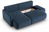 Ecksofa mit Schlaffunktion Sofa LUKA in Stoff Cremona Dunkelblau Ottomane Links Bild 3