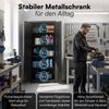 STEELSØN 'Regulus' Aktenschrank, Metall, schwarz, 165x40x80 cm, abschließbar, Metallschrank mit 5 Fächern, geeignet als Werkzeugschrank Bild 3