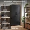 STEELSØN 'Regulus' Aktenschrank, Metall, schwarz, 165x40x80 cm, abschließbar, Metallschrank mit 5 Fächern, geeignet als Werkzeugschrank Bild 2