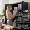 STEELSØN 'Regulus' Aktenschrank, Metall, schwarz, 165x40x80 cm, abschließbar, Metallschrank mit 5 Fächern, geeignet als Werkzeugschrank Bild 4