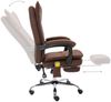 vidaXL Massage-Bürostuhl Braun Stoff [20374] Bild 5