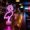 2er Set LED Tischleuchte, Flamingo, weiß, Neonleuchte, H 33 cm Bild 3