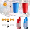 Clanmacy Becher Bierpong becher set 110 teilig (100 Becher, 10 Bälle) Kunststoff Bild 2