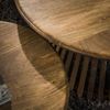 Couchtisch 2er-Set aus massivem Mangoholz, modernes Design, Braun, handgefertigt, rund Bild 2