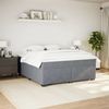 vidaXL Boxspringbett mit Matratze Dunkelgrau 180x200 cm Samt 3285300 Bild 3