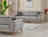 Sitzgruppe/Sofa Set - Wohnzimmergarnitur "Liliandra" 3+3+1-Hellgrau Bild 2