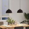 vidaXL Pendelleuchten 2 Stk. Höhenverstellbar E27 Schwarz Ø30cm Metall 4103451 Bild 4
