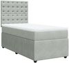 vidaXL Boxspringbett mit Matratze Hellgrau 90x190 cm Samt 3294526 Bild 3