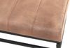 HAKU Möbel, Bank, Metall, Echt Leder, schwarz-braun, T 38 x B 100 x H 48 cm Bild 4