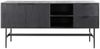 KAWOLA Sideboard LORCA Mango massiv schwarz 2 Türen 2 Schubladen 81 x 40 x 170 cm Bild 3