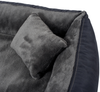 FLOYD Velours-Plüsch Orthopädisches Hundebett - 80x60cm, 04 Dunkelrot Bild 4