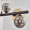 hofstein Pendelleuchte Hängelampe aus Metall/Glas in Schwarz/Bernstein-/Rauchfarben, ohne Leuchtmittel, Hängeleuchte im Retro/Vintage-Design mit Glasschirmen, 8 x G9 Bild 3