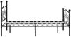 vidaXL Bettgestell mit Lattenrost Schwarz Metall 160 × 200 cm [284458] Bild 4