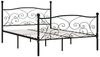 vidaXL Bettgestell mit Lattenrost Schwarz Metall 160 × 200 cm [284458] Bild 2
