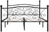 vidaXL Bettgestell mit Lattenrost Schwarz Metall 160 × 200 cm [284458] Bild 3