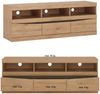 Set Wohnwand und Sideboard mit Beleuchtung SANFORD-129 in Eiche hell Nb. Bild 4