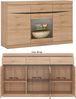 Set Wohnwand und Sideboard mit Beleuchtung SANFORD-129 in Eiche hell Nb. Bild 3