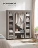 SONGMICS Stoffschrank, faltbar, Vliesstoff, 45 x 150 x 175 cm, Taupe Bild 1