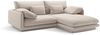 Micadoni Ecksofa Torino 3-Sitzer Rechts Strukturierter Stoff Helles Beige Bild 2