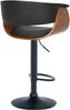2er Set Barhocker BAKOT - Kunstleder Walnuss/schwarz 60x51x90 cm | Barstuhl Höhenverstellbar Mit Lehne Drehbar Tresenhocker Tresenstuhl Kneipenhocker Bild 4