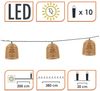 Spetebo LED-Lichterkette Solar mit 10 Lampions in Rattan Optik, 10-flammig, mit 7 Funktionen Bild 3