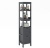Badschrank Vilda Grau 30 x 144 cm mit 2 Schubladen Vicco Bild 5