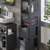 Badschrank Vilda Grau 30 x 144 cm mit 2 Schubladen Vicco Bild 4
