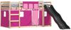 vidaXL Etagenbett mit Rutsche und Gardinen Rosa 80x200 cm 3284118 Bild 4