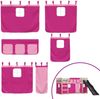 vidaXL Etagenbett mit Rutsche und Gardinen Rosa 80x200 cm 3284118 Bild 5