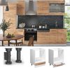 Herdumbauschrank Fame-Line Goldkraft Eiche 60 cm ohne Arbeitsplatte Vicco Bild 2
