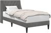 vidaXL Bettrahmen mit Kopfteil Dunkelgrau 100 x 203 cm Samt 42027462 Bild 2