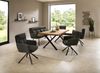 Esstisch >Chris X< in Eiche, schwarz, Massivholz, Metall - 180x76x100cm (BxHxT) Bild 2