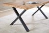 Esstisch >Chris X< in Eiche, schwarz, Massivholz, Metall - 180x76x100cm (BxHxT) Bild 4