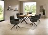 Esstisch >Chris X< in Eiche, schwarz, Massivholz, Metall - 180x76x100cm (BxHxT) Bild 5
