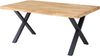 Esstisch >Chris X< in Eiche, schwarz, Massivholz, Metall - 180x76x100cm (BxHxT) Bild 1