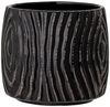Bloomingville Blumentopf Hena, Schwarz gerillt 13,5cm Steingut Übertopf Dekotopf dänisches Design Bild 2
