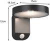 LED Solar Wandleuchte 2er Set Außenleuchten mit Bewegungsmelder in Anthrazit Bild 3