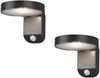 LED Solar Wandleuchte 2er Set Außenleuchten mit Bewegungsmelder in Anthrazit Bild 2