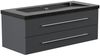 Badmöbel Granit Galaxy Black Damo 130 cm ohne Hahnloch SoftClose grafit : Grafit Bild 3