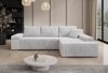Ecksofa Milo, Sofa mit Schlaffunktion und Bettkasten, Couch L-Form, Sofa Rechts, Cord-Stoff, 273 x 85 x 185 cm, Grau Bild 4