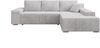 Ecksofa Milo, Sofa mit Schlaffunktion und Bettkasten, Couch L-Form, Sofa Rechts, Cord-Stoff, 273 x 85 x 185 cm, Grau Bild 2