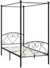 vidaXL Himmelbett-Gestell Schwarz Metall 100x200 cm [284434] Bild 2